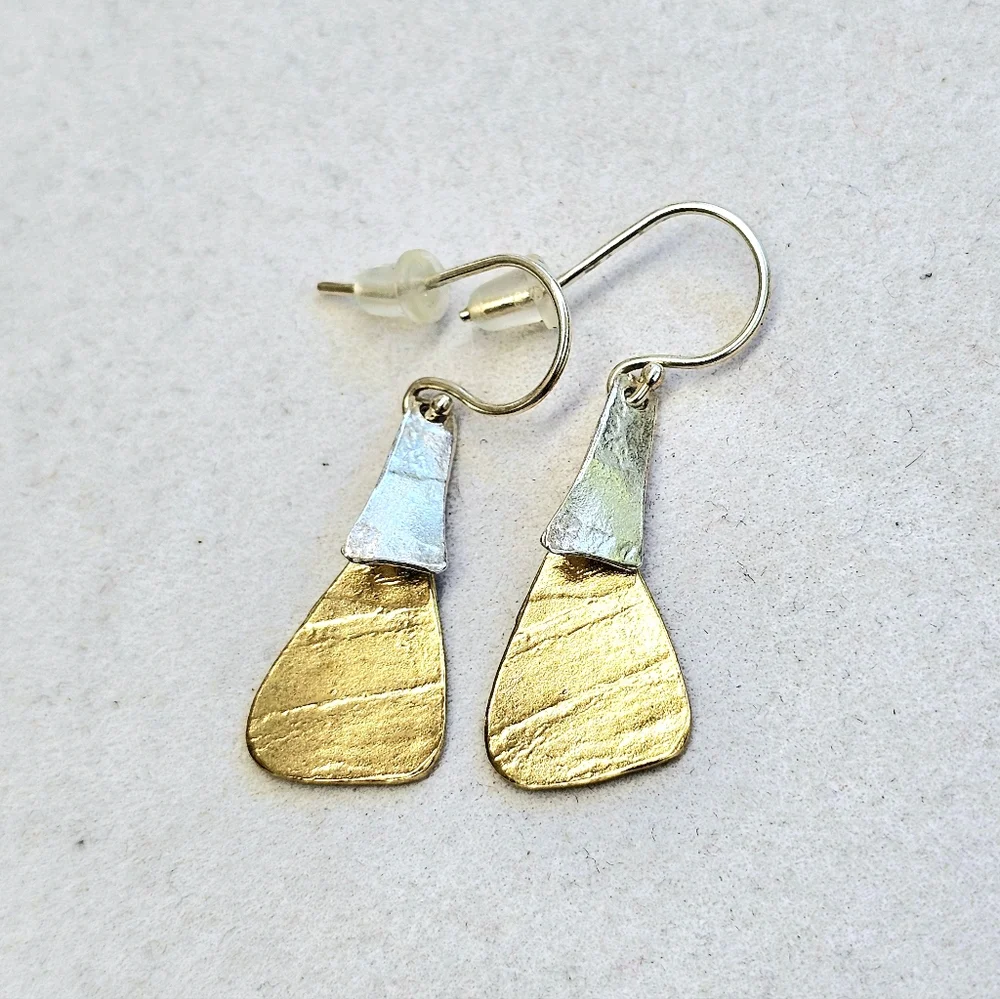 Silpada 925 and Brass Two-Tone Earrings BNWOT (Brand New Without Tags) - Picture 10 of 13